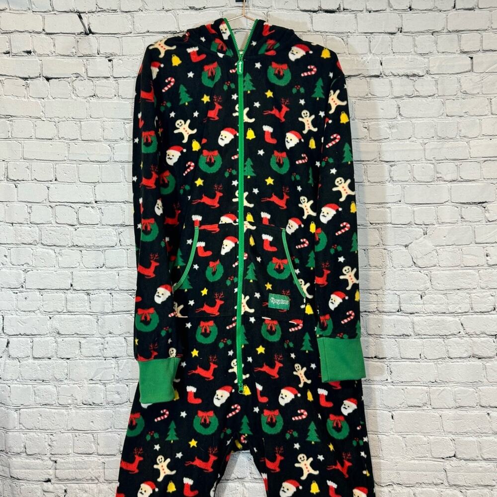 Tipsy Elves Christmas Fleece Zip Up Romper